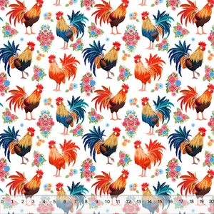 Rise & Shine Rooster - Home Decor Fabric Polyester 62" W Sold by the Yard - Picture 1 of 1