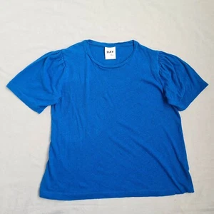 DAY Birger et Mikkelsen Womens Linen Cotton Blouse Size L Top T-Shirt Blue - Picture 1 of 15