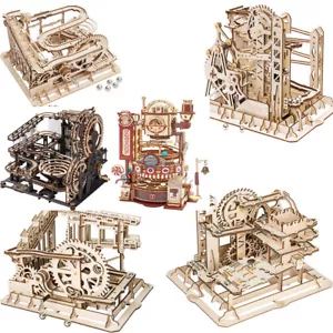 ROKR 3D Puzzle en Bois Marbre Nuit Ville Piste Sous-verre Kits de Construction Enfants Jouets - Photo 1/31