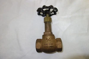HAMMOND IB440 125 WSP 200 WOG 3/4" Brass Gate Valve - New NOS - Picture 1 of 5