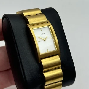 19mm Working Alfex 5301-R-D Plum Design Gold Plated Vintage Quartz Watch 6 Inch - Picture 1 of 20