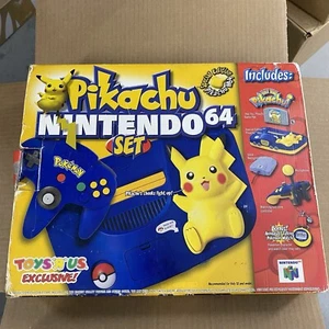 Nintendo 64 Pikachu Edición Especial Set Toys R Us Exclusivo Pokemon N64 Caja CIB - Imagen 1 de 4