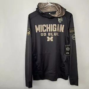Michigan Wolverines Colosseum OHT Operation Hat Trick Hoodie Mens Small Gray NWT - Picture 1 of 14