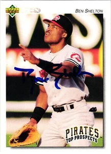 Ben Shelton Signed #282 1992 Upper Deck Minor MLB Baseball Card AUTO Pirates - Picture 1 of 2