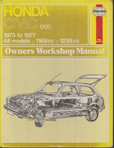 Honda Civic 1200 1973-1977 All Models 1169cc 1238cc - Haynes 160 - Picture 1 of 2