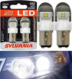 Sylvania ZEVO LED Light 1157 White 6000K Two Bulbs Front Turn Signal Upgrade EO - Picture 1 of 12