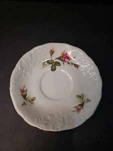Set of 2 Moss Rose Saucer Walbrzych Poland - 5.5" - Picture 1 of 2