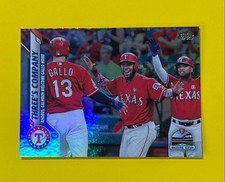 2020 Topps Series 2 - Rainbow Foil - Three's Company - #365 - Texas Rangers