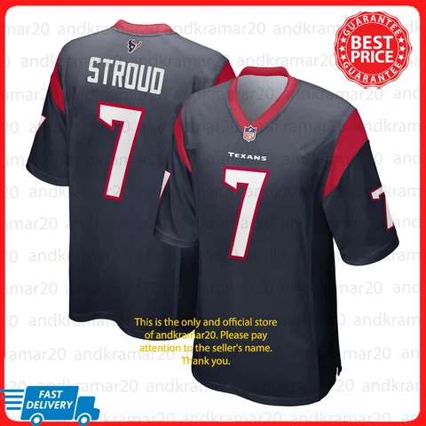 C.J. Stroud #7 Houston Texans 2023-24 Season Navy Print Jsy All Size Cover