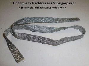 " Silberlitze -Tresse 8mm - 400mm lang "  BW - 2. WK - Bild 1 von 2