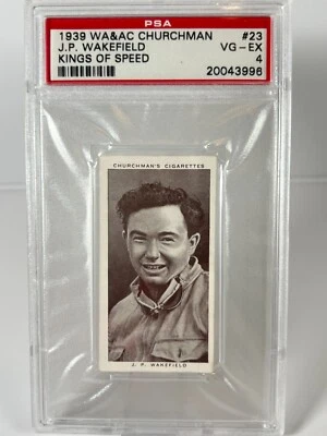 1939 Churchman's Kings of Speed - #23 John Peter Wakefield PSA 4 VG - EX - Image 1 of 2