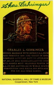 Charlie Gehringer Signed Autographed Hall of Fame Postcard Tigers BAS BA70269 - Picture 1 of 3