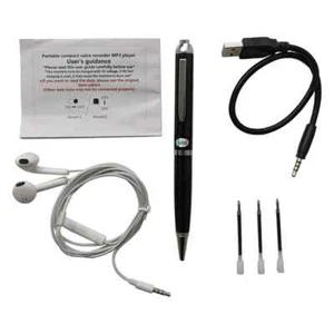 Digital Recording Writing Pen 64GB Voice Recorder Device Audio Earphone - Picture 1 of 7