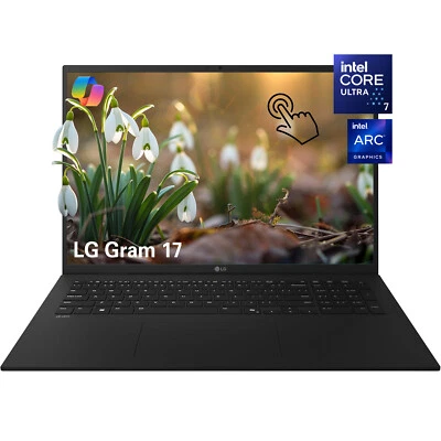 LG gram 17" WQXGA Win11 Pro Core Ultra 7 32GB RAM-1TB SSD IPS LCD Touch - Image 1 of 4