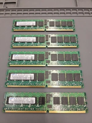 5GB PC2 PC DDR2 DDR PC2-3200R 240PIN ECC-REG 1RX4 5 sticks aw7721A - Image 1 of 4