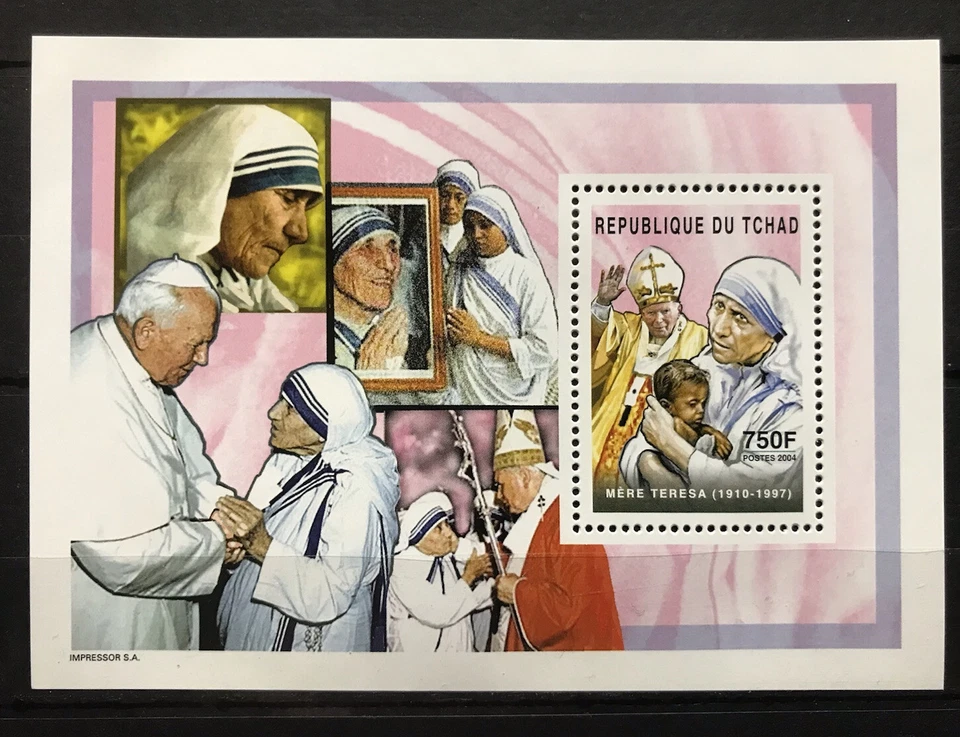 Pope John Paul II / Mother Teresa - stamps Chad  - S/S - MNH** - AM6 - Image 1 of 1