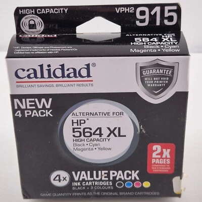 Calidad Ink Cartridge for HP 564 XL Black & Colour Pack VPH2 915 4 Cartridges - Image 1 of 4