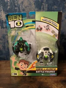 Playmates Ben 10 Omni-Launch Battle Action Figures Cannonbolt & Diamondhead New - Picture 1 of 8