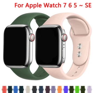 Watch Band Strap For Apple Watch 8 7 6 5 4 3 SE Series Sport 41/49mm Silicone - Picture 1 of 73