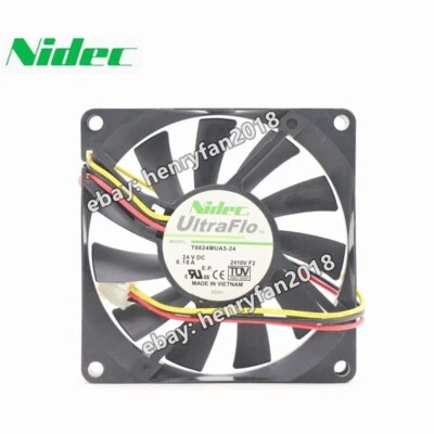 Nidec T0824MUA5-24 Axial Fan DC 24V 0.18A 80X80X15mm 3-pin Cooling Fan - Image 1 of 4