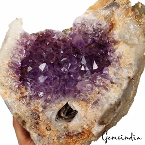 4,4 kilos de amatista natural geoda áspera racimo mineral muestra curación enorme roca - Imagen 1 de 12