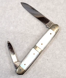 H Dorwal Germany Mother of Pearl MOP 2 Blade Folding Knife 1900-1920 - Picture 1 of 4