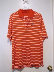 Ping orange and white stripe OK State Swinging Pete golf shirt size Medium - Picture 1 of 4