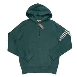 J. Crew Wallace & Barnes Sweater Size M Green Hoodie 1/4 Zip Pullover NWT AW956 - Picture 1 of 24