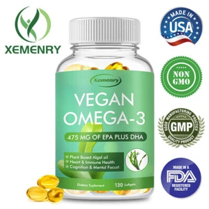 Veganes Omega-3 Algenöl - EPA   DHA - unterstützt die Gesundheit von - Bild 1 von 14