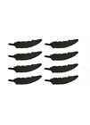 Brown Cast Iron Feather Drawer Handle Cabinet Pull Furniture Decor Set of 8