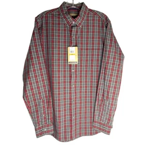 Neu mit Etikett - G.H. Bass & Co. River Washed Poplin‎ kariertes Button Down Hemd - Herren Small - Bild 1 von 12