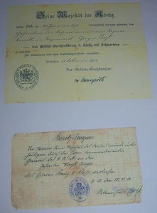 GERMAN - Bavarian Cavalry, MVK w/Swords & Iron Cross II, Award Certs. To 1 man. - Picture 1 of 5