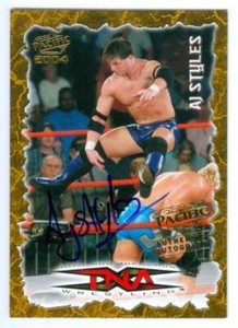 AJ STYLES "AUTOGRAPH CARD" TNA PACIFIC 2004