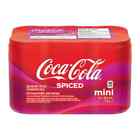 MINI CANS OF COCA COLA SPICED CANADIAN SODA POP 12X222ml MADE IN CANADA