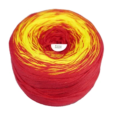 Hobbii Cotton Kings Sultan Red and Golden Yellow 875yds Fingering/Sock 200g - Image 1 of 3