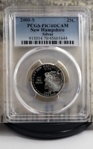 2000-S Silver State Quarter – New Hampshire - PCGS PR70DCAM - Top Grade!!!