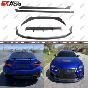 Kit de alerón de parachoques delantero trasero de fibra de carbono para Lexus RC F RCF cupé 15-19 - Imagen 1 de 22