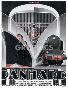 Panhard Locomotive Train Lines, Kow, Wall Decor Art Print Poster  16" x 12" 530 - Picture 1 of 2