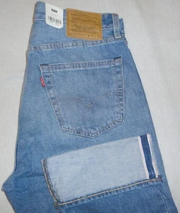 Pantalones de mezclilla Levi's para hombre años 50 rectos 1955 501 ribete Big E desgastados nuevos con etiquetas - Imagen 1 de 7
