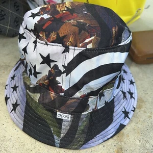 CROOKS AND & Castles RARE Bucket Hat George Washington Crossing Delaware - Picture 1 of 7
