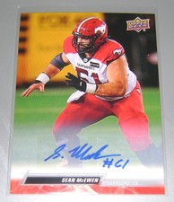 2023 Upper Deck CFL #7 SEAN MCEWEN Autograph Auto ~ Calgary Stampeders