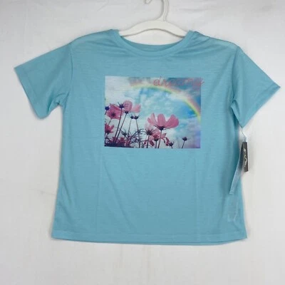 Pijama de salón Art Class para niñas talla XXL azul claro floral manga corta de ensueño Foto 1 de 4