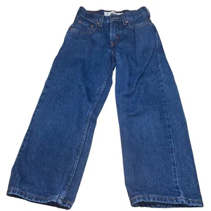 LEVI'S 569 Boy's Relaxed Loose Straight Denim Blue Jeans EUC Size 8 (24”Wx21”L) - Picture 1 of 11