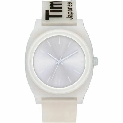 Nixon Time Teller 40mm Silver Dial Invisi-Gray Rubber Strap Watch A119-3172 - Image 1 of 4