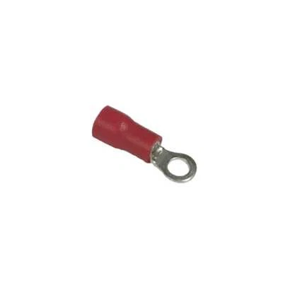 Ring Terminals, PVC Insulated, 16-22 AWG Wire, #8 Stud Size, Red, 100 Pcs - Image 1 of 2