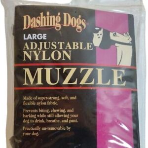 Dog Muzzle Leash Training Animal de compagnie réglable grand support de tête en nylon noir 