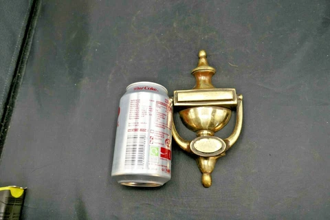 Vintage Large Brass Door Knocker Classical Georgian Design Mid Century Cover