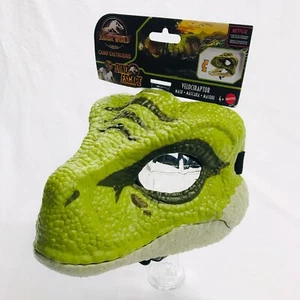 Jurassic World Velociraptor Mask Green Raptor Charlie New Dinosaur Park Costume - Picture 1 of 6