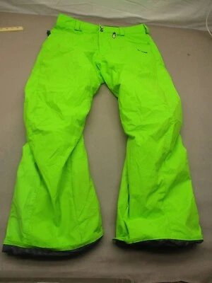 Pantalones de nieve VOLCOM talla L para mujer verdes 100 % poliamida bolsillo con cremallera a prueba de viento 178 Foto 1 de 4