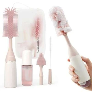 Portable Bottle Brush Set-6-in-1 Kit with Silicone Brushes,for Baby Bottles! - Picture 1 of 47